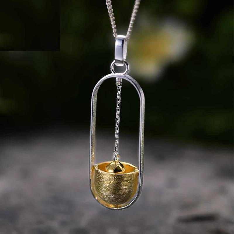 925 Sterling Silver Bell Handmade Pendant Without Chain