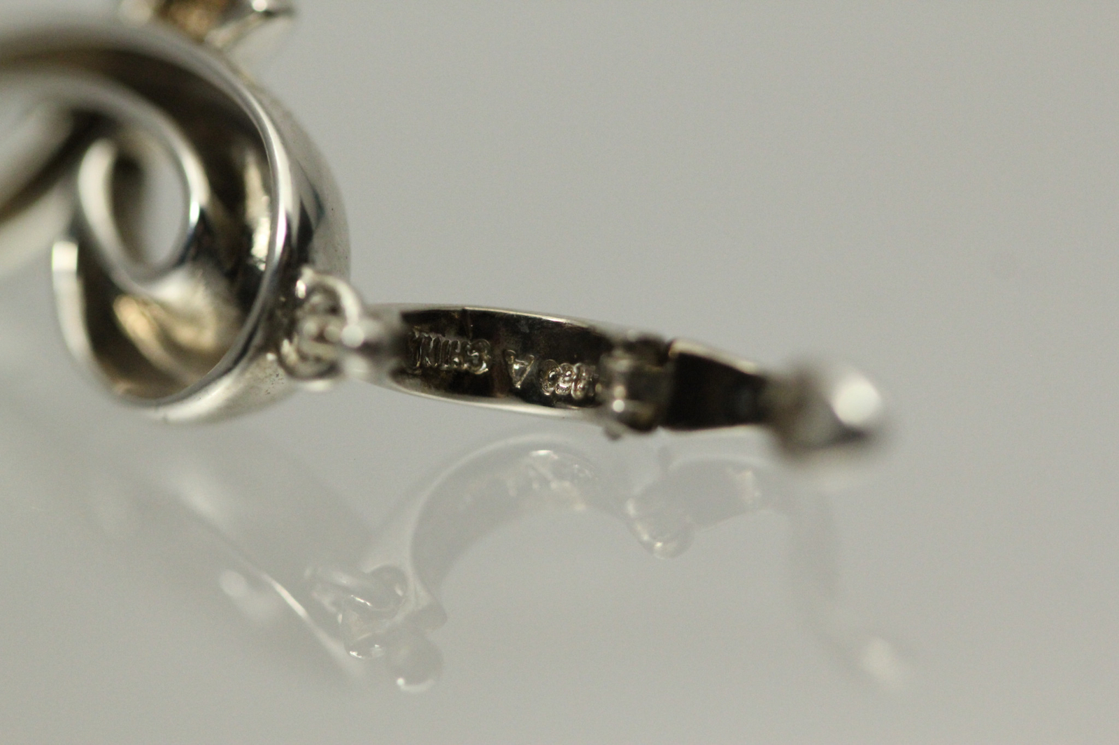 925 Sterling Silver Fancy Letter “G” Pendant Enhancer Bail 3.4 Grams (PEN9399)