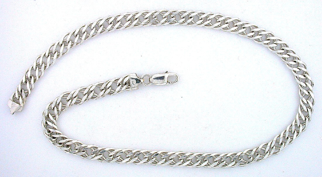 17 1/2 Inch 8.7mm Sterling Silver Italian Cuban Curb Choker Chain Necklace SC3