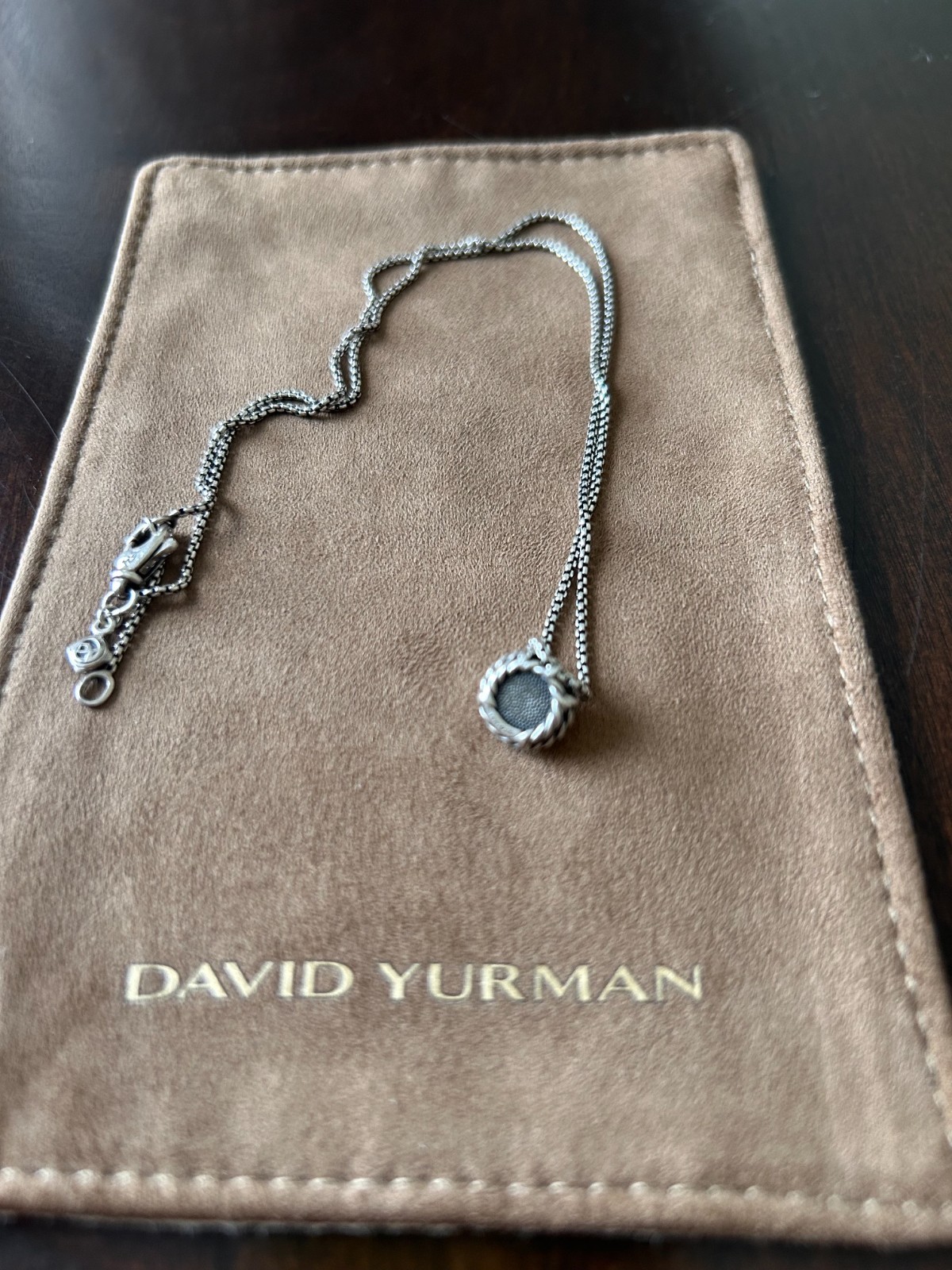 David Yurman Châtelaine Pendant Necklace with Cultured Freshwater Pearl