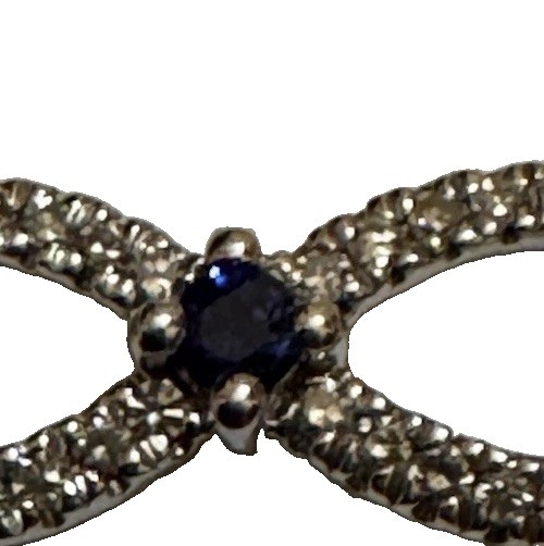 Vera Wang Infinity Pendant Necklace Sapphire And Diamonds.