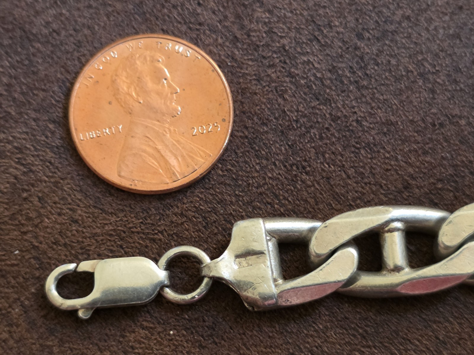 Silver 925 Heavy Link Bracelet 9″ Italy (40.57g) Fashion Jewelry