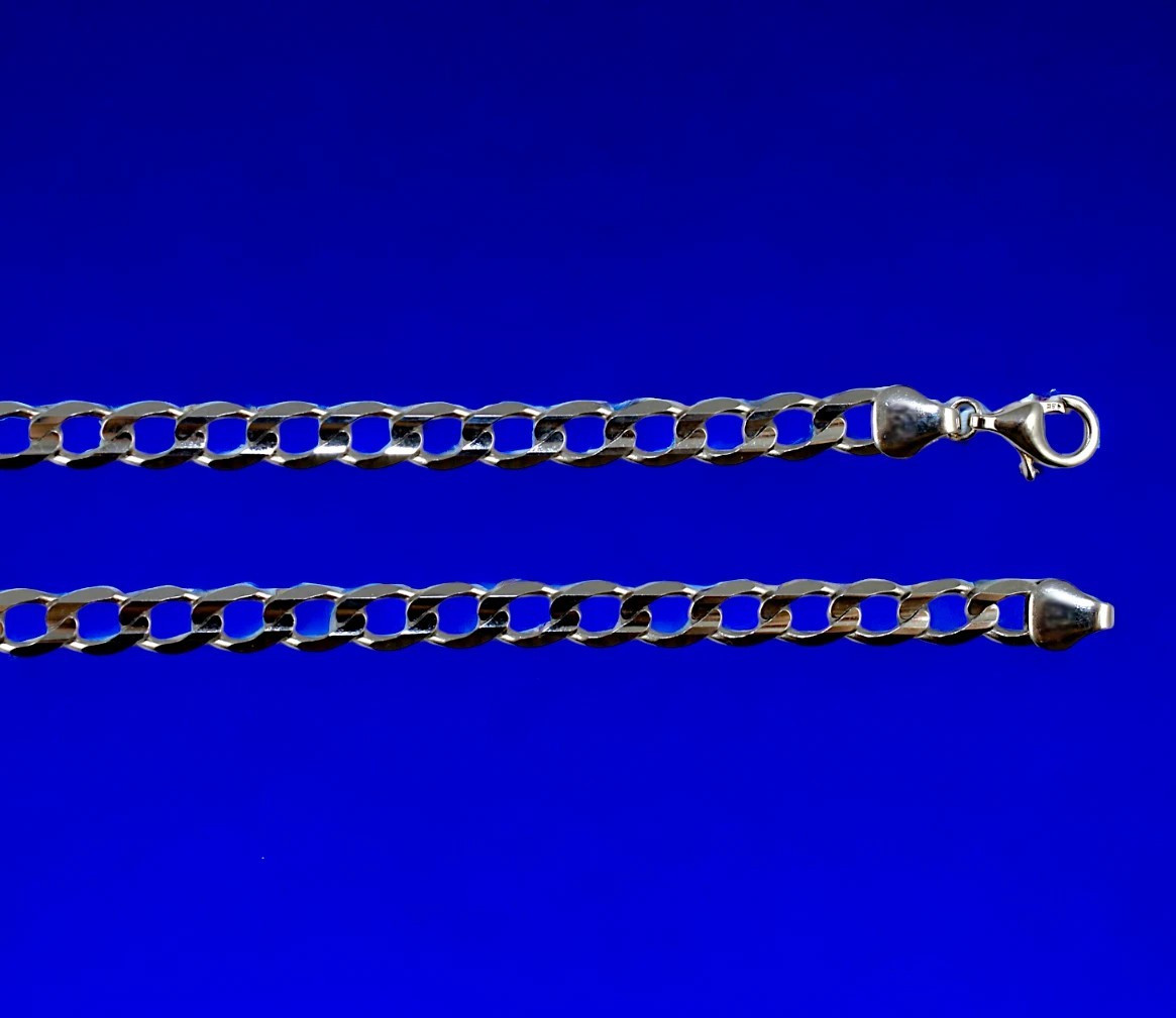 10K White Gold SOLID Round Curb Cuban Necklace Bracelet Chain 2mm-6mm 7″-30″