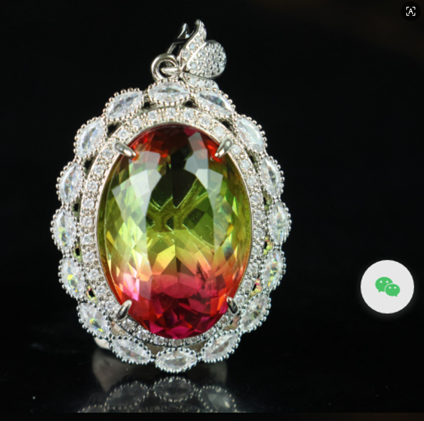 Exquisite zircon pendant size 30/20/13MM