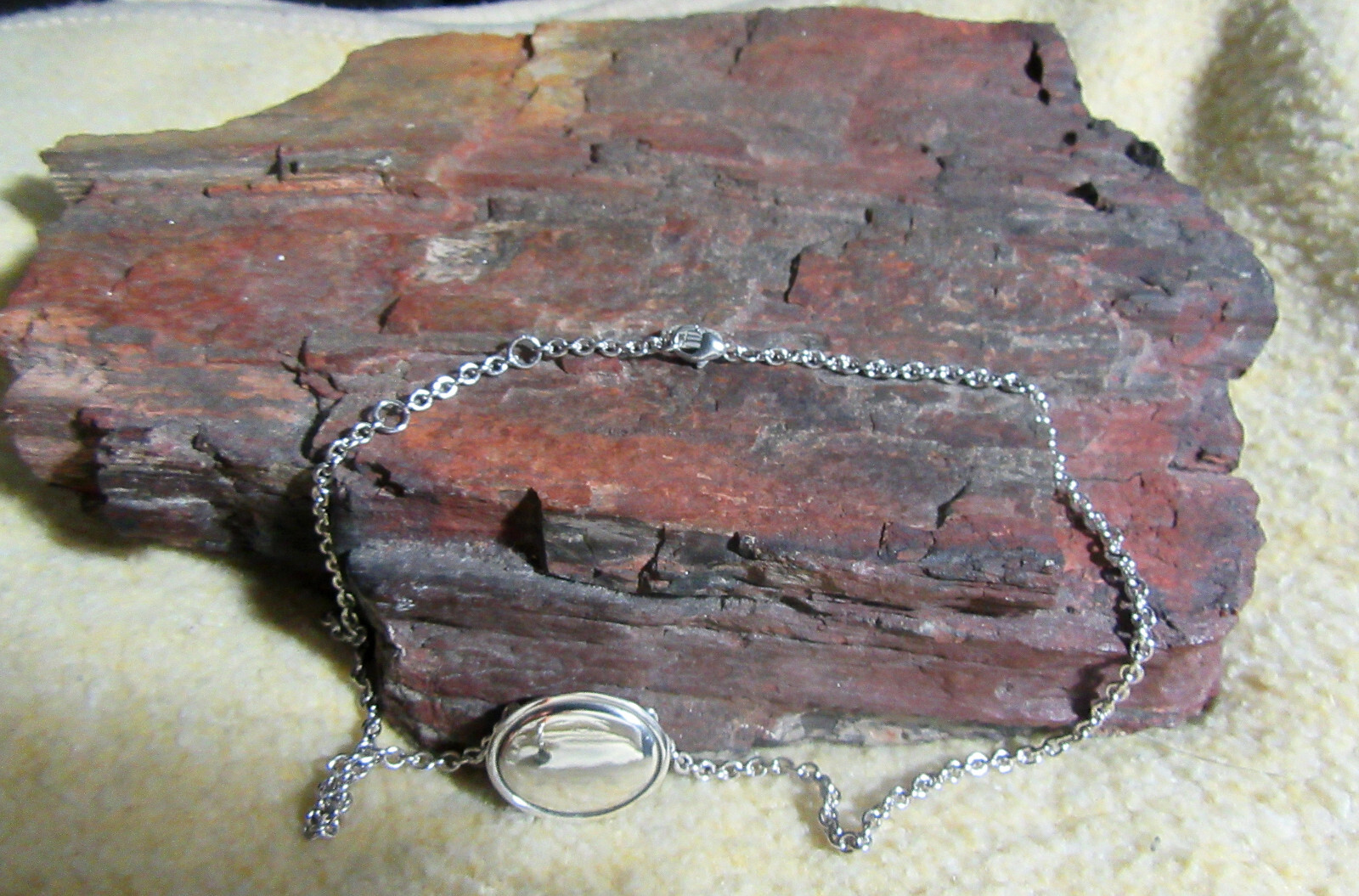 James Avery 925 Silver Engravable Oval Pendant Necklace 15-17 Inches Adjustable
