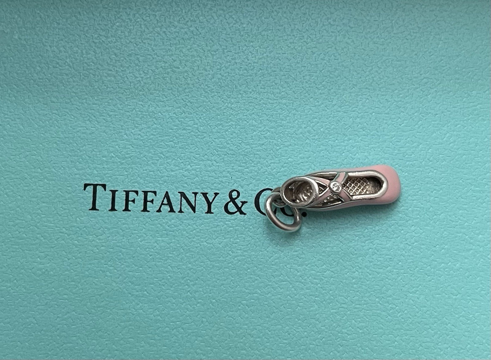 Tiffany & Co. Pink Enamel Ballet Slipper Charm