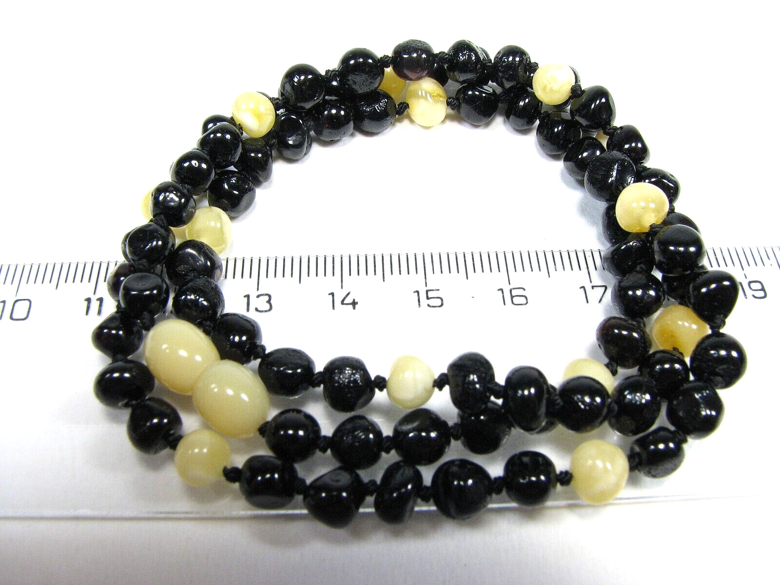 Natural Baltic Amber Handmade Adult Unisex Men Necklace Yellow/Cherry/Black.