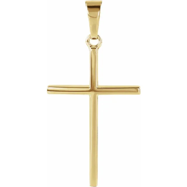 14K Gold 22.75×15 mm Cross Pendant NEW ITEM