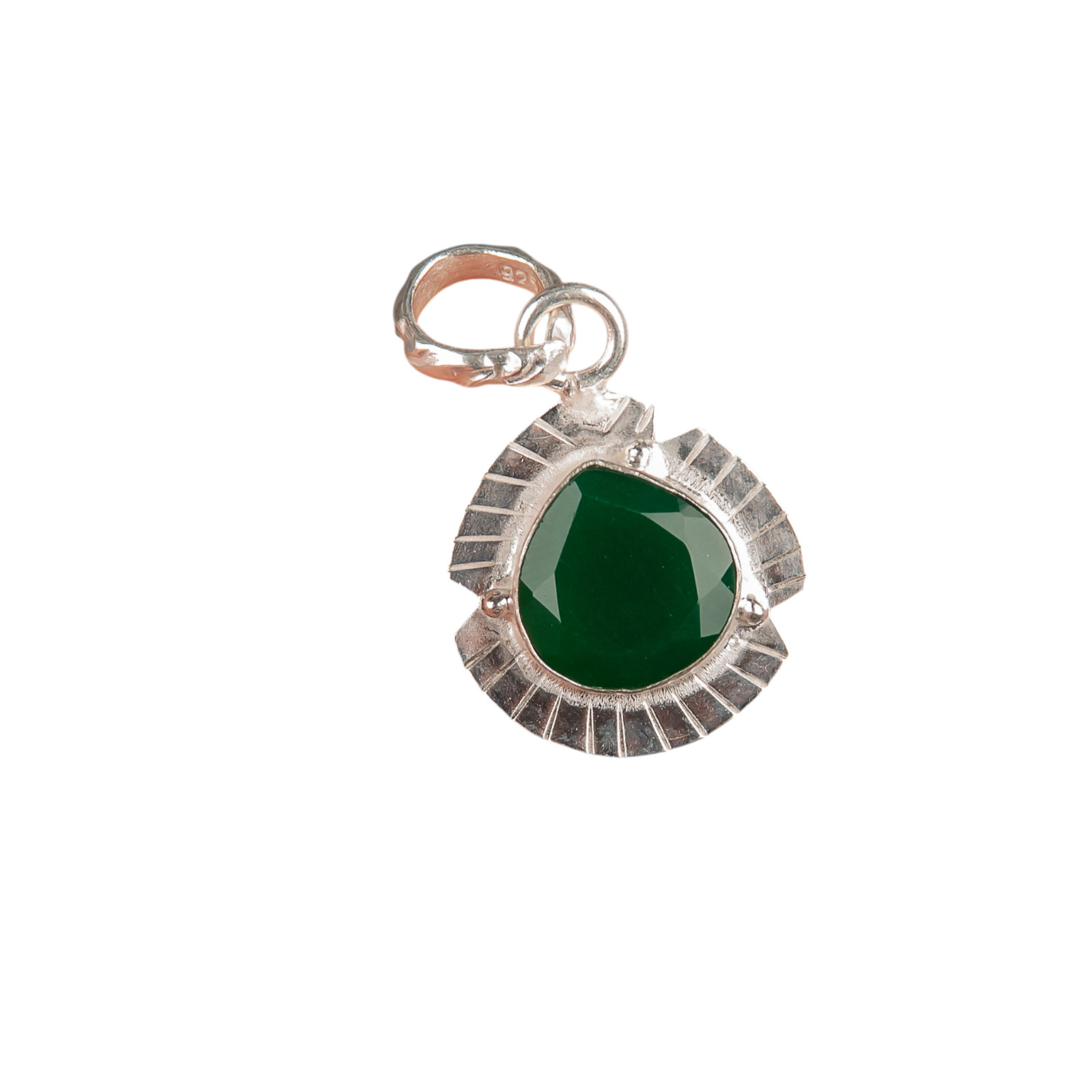 Green Onyx Gemstone 925 Sterling Silver Heart Shape Pendent 1.15″ Gift For Wife