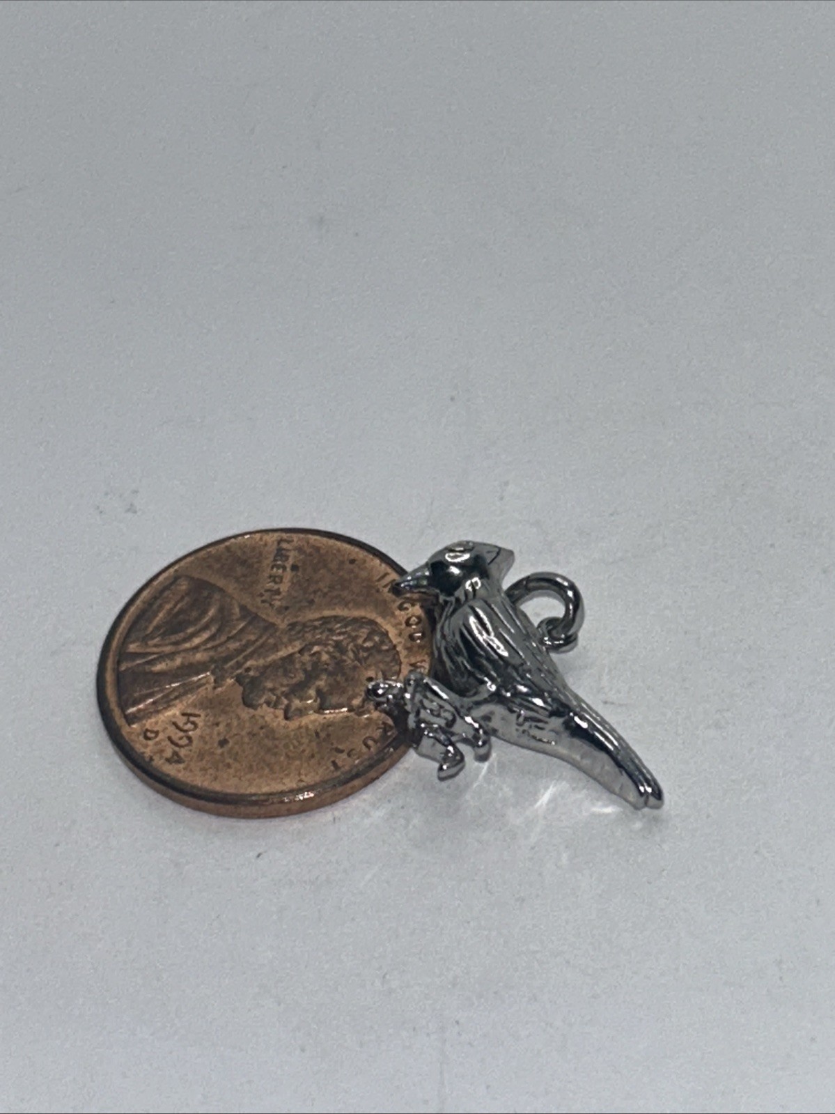 New Sterling Silver 925 Polished Bird Charm Pendant 925, cp