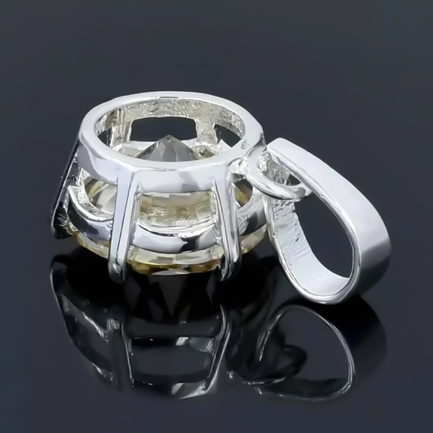 5.20 Ct Champagne Diamond Pendant in 925 Sterling Silver Christmas Surprise