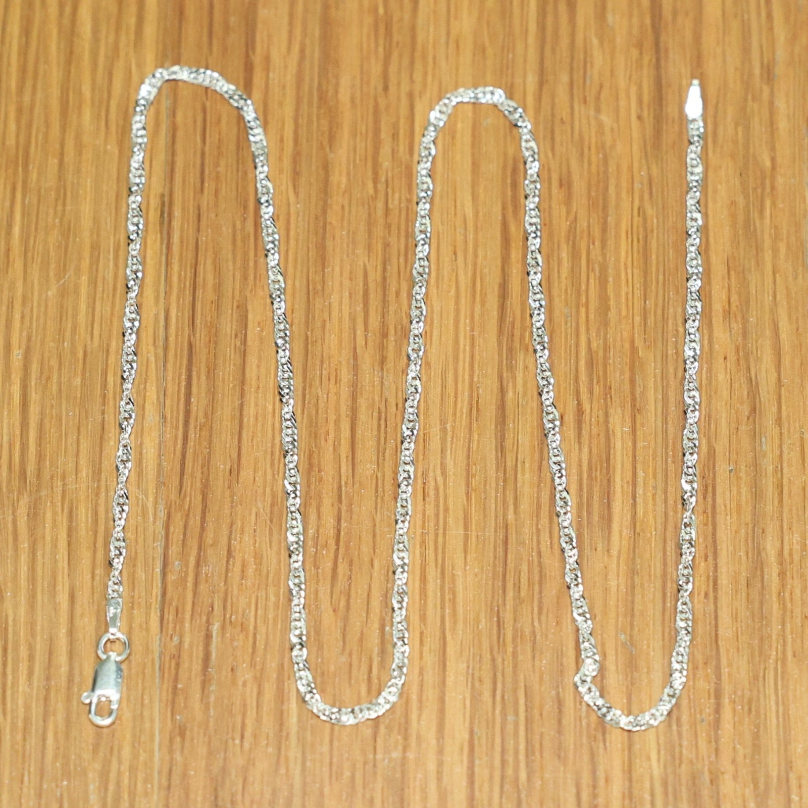 MILOR Gorgeous 925 Sterling Silver 20″ Singapore Twist Chain Necklace ITALY 🔥