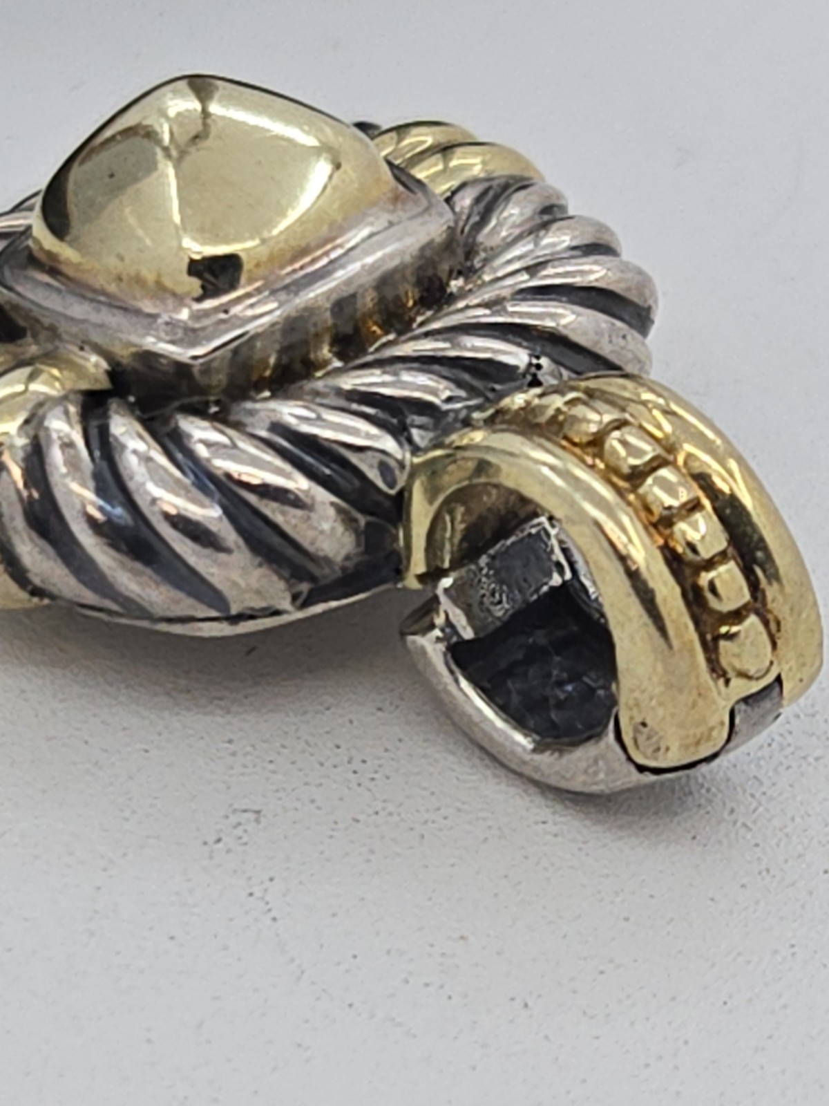 David Yurman Pendant, Albion , Medium ,14k Yellow Gold Sterling Silver