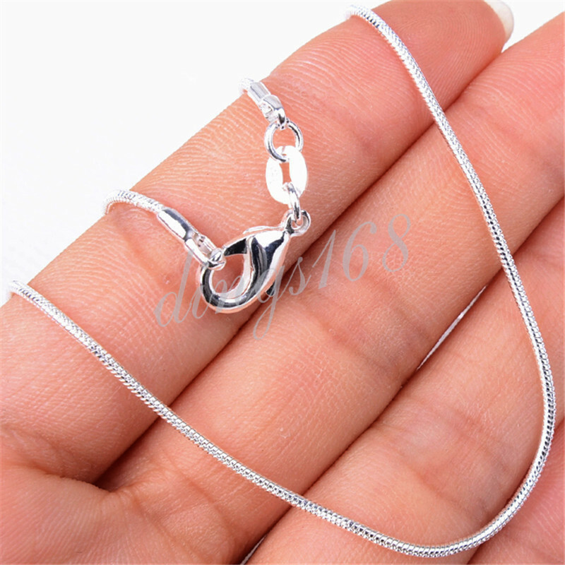 Real 925 Sterling Silver Tarnish/Nickel-Free 1.2mm 36 inch Snake Chain Necklace