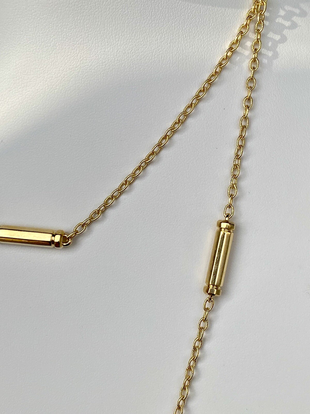 David Yurman 18k Gold Diamond Barrels Lexington Necklace 36” 31g Brand New NWT