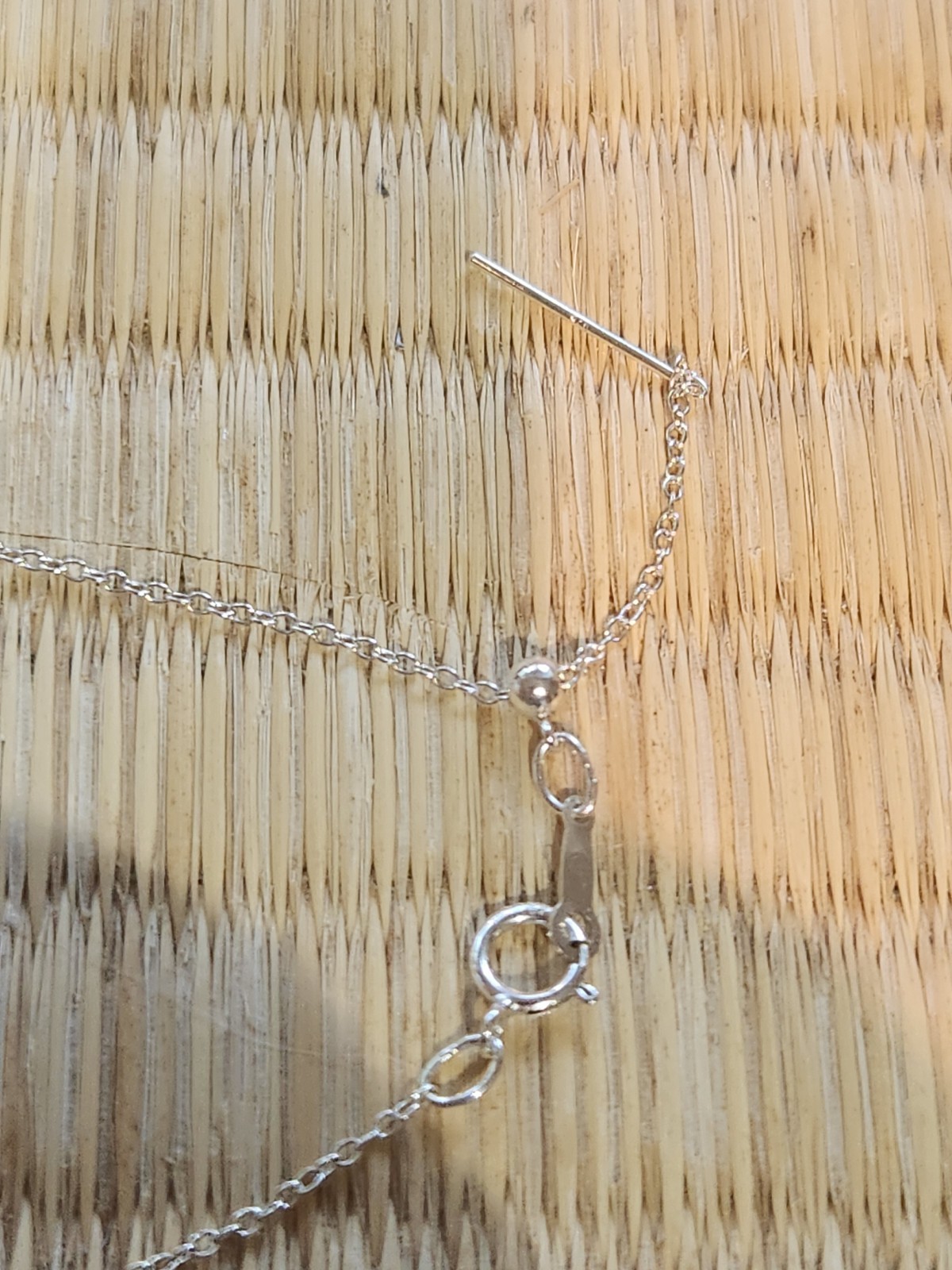 Sterling Silver Pearl Set Freeform Pendant 18″