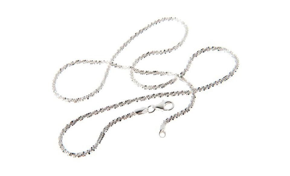 Italian 925 Solid Sterling Silver 1.5MM Diamond Cut Roc Chain Necklace 16″- 30″