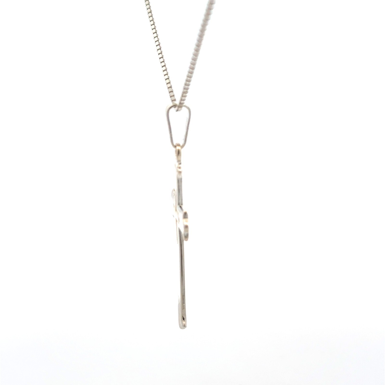 Sterling Silver Cross Pendant 3/4 x 1 1/2 Inch)