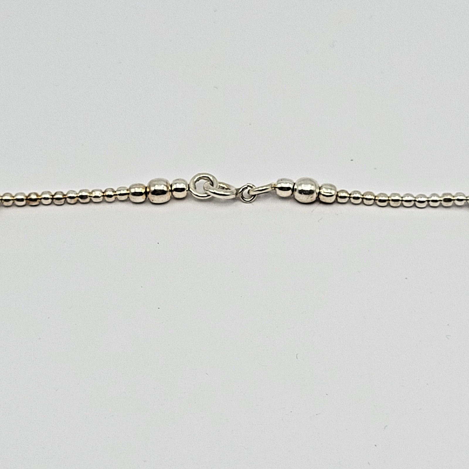 Sterling Silver 4.5mm Peridot Bead Bali Station Necklace ~ 16″
