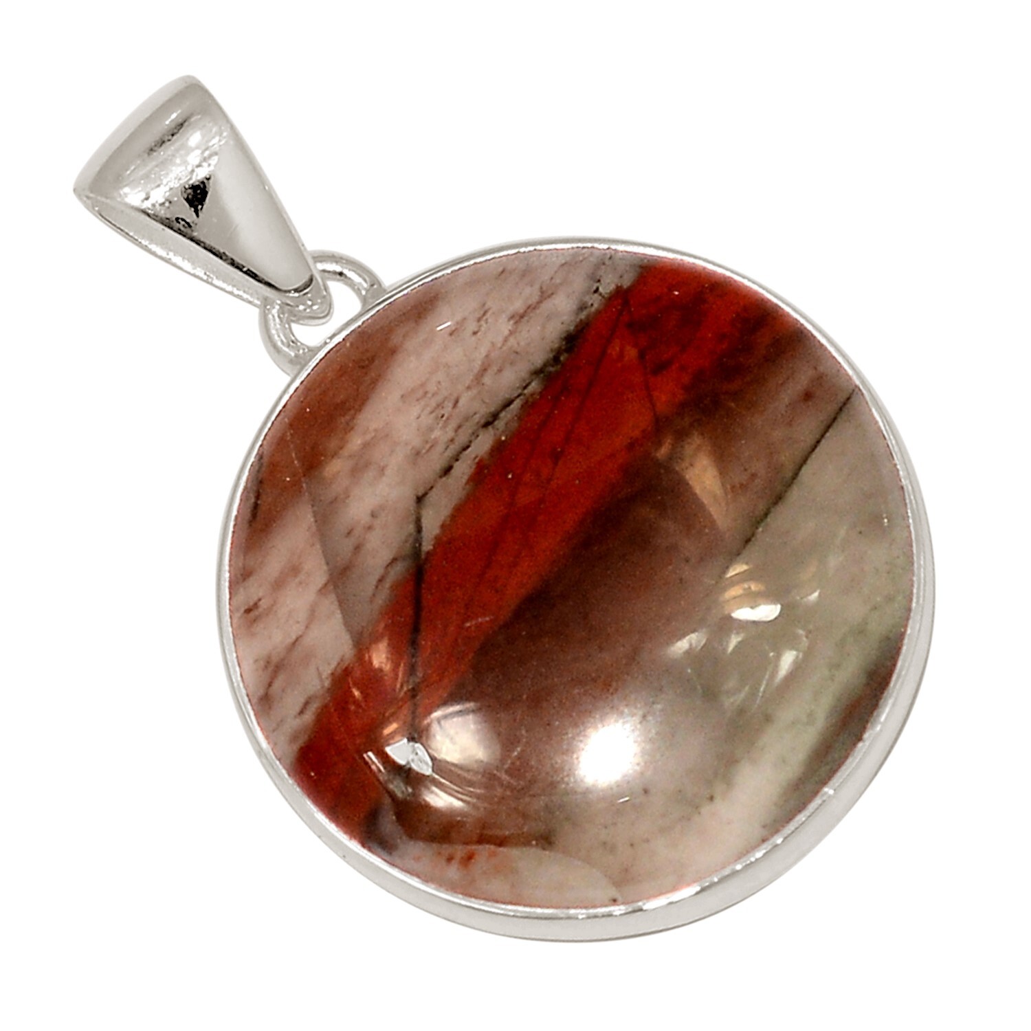 Natural Blood Stone – India 925 Silver Pendant Jewelry ALLP-29967