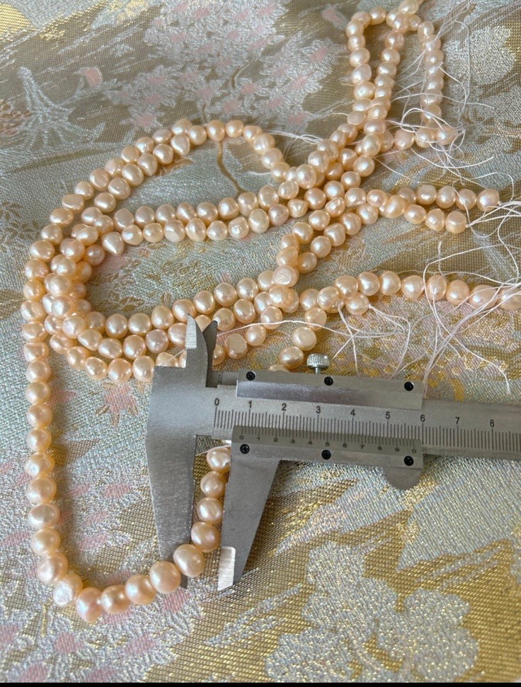 natural pearl Irregular pearls light gold DIY pearl set of 4