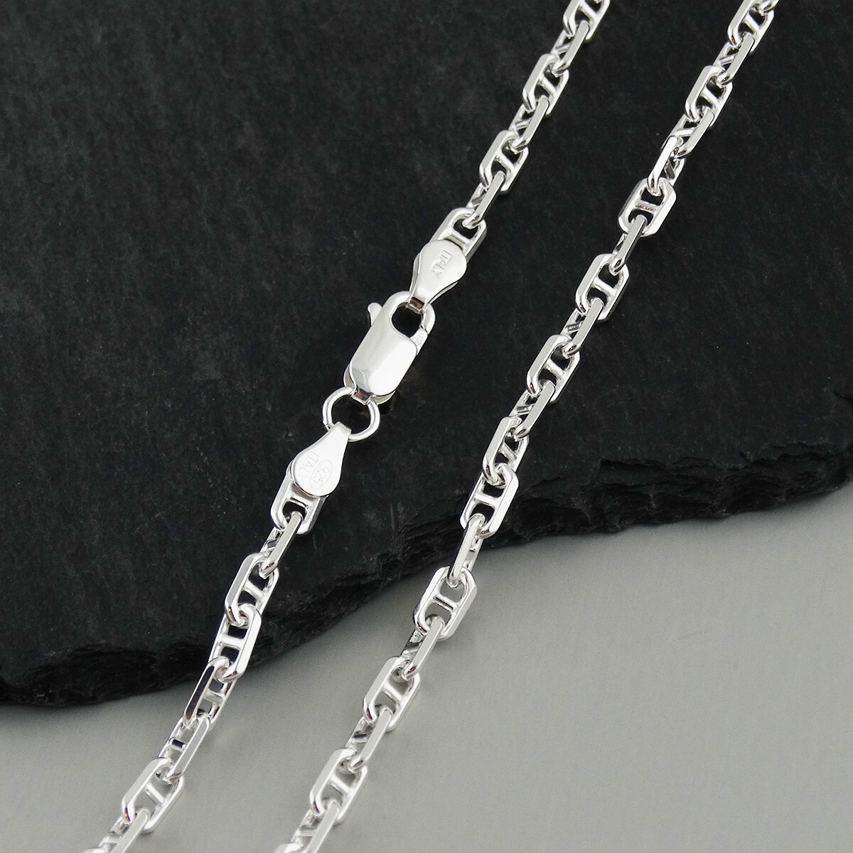3.6mm Marina Anchor Link Chain Necklace – 925 Sterling Silver -Mariner Alternate