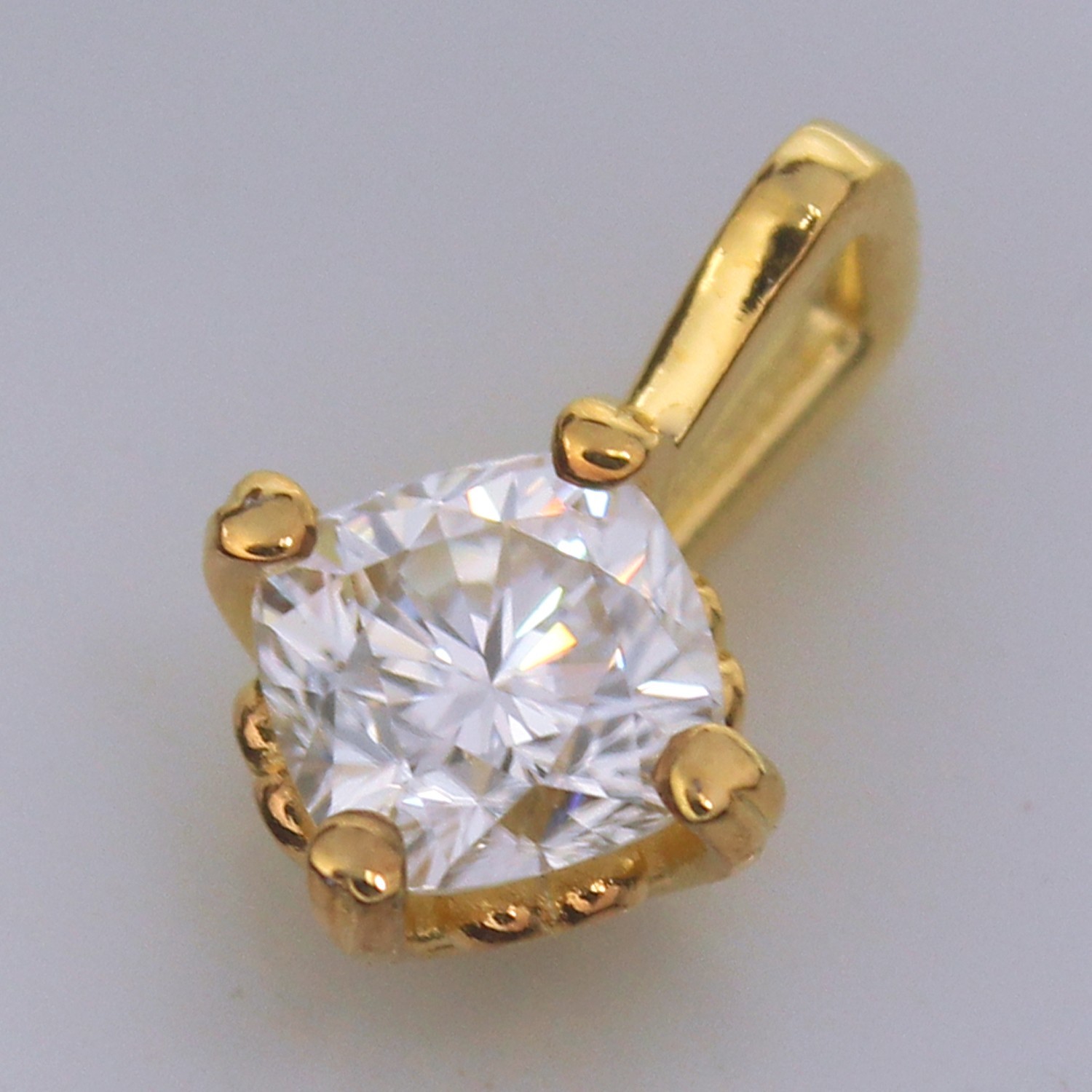 Certified VVS1 Lab Grown Diamond Elegance Anniversary Pendant 14K Gold Over