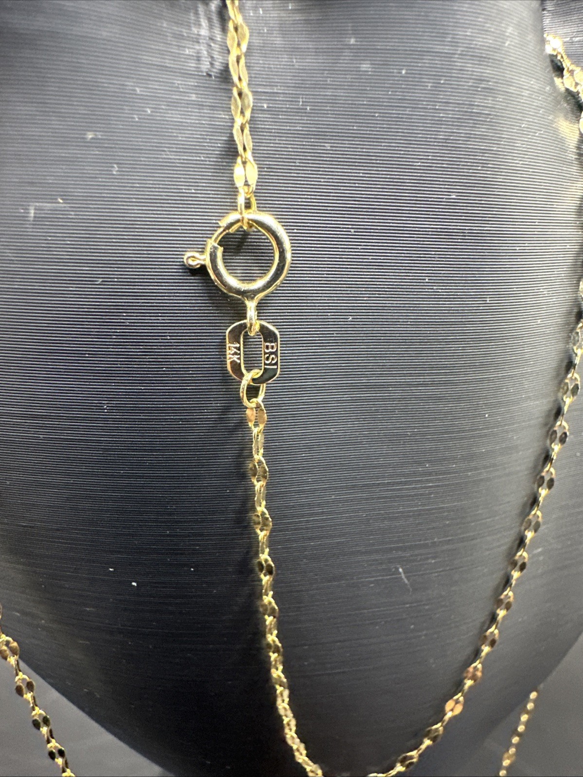 14k gold 20” 1.6mm mirror link necklace