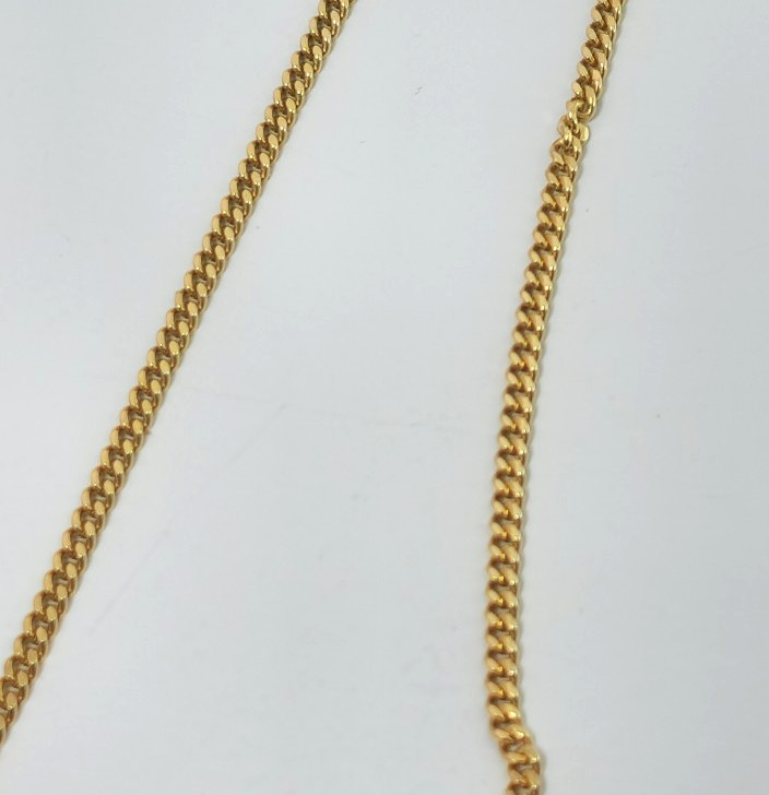 18k Yellow Gold 24″ UNOAERRE Cuban Link 2.5mm Necklace 14.4g