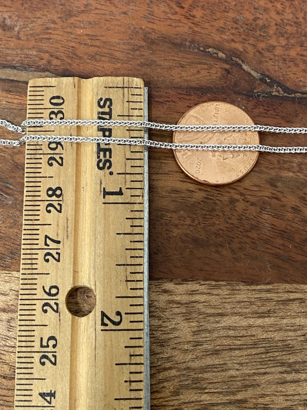 14K White Gold Foxtail Chain