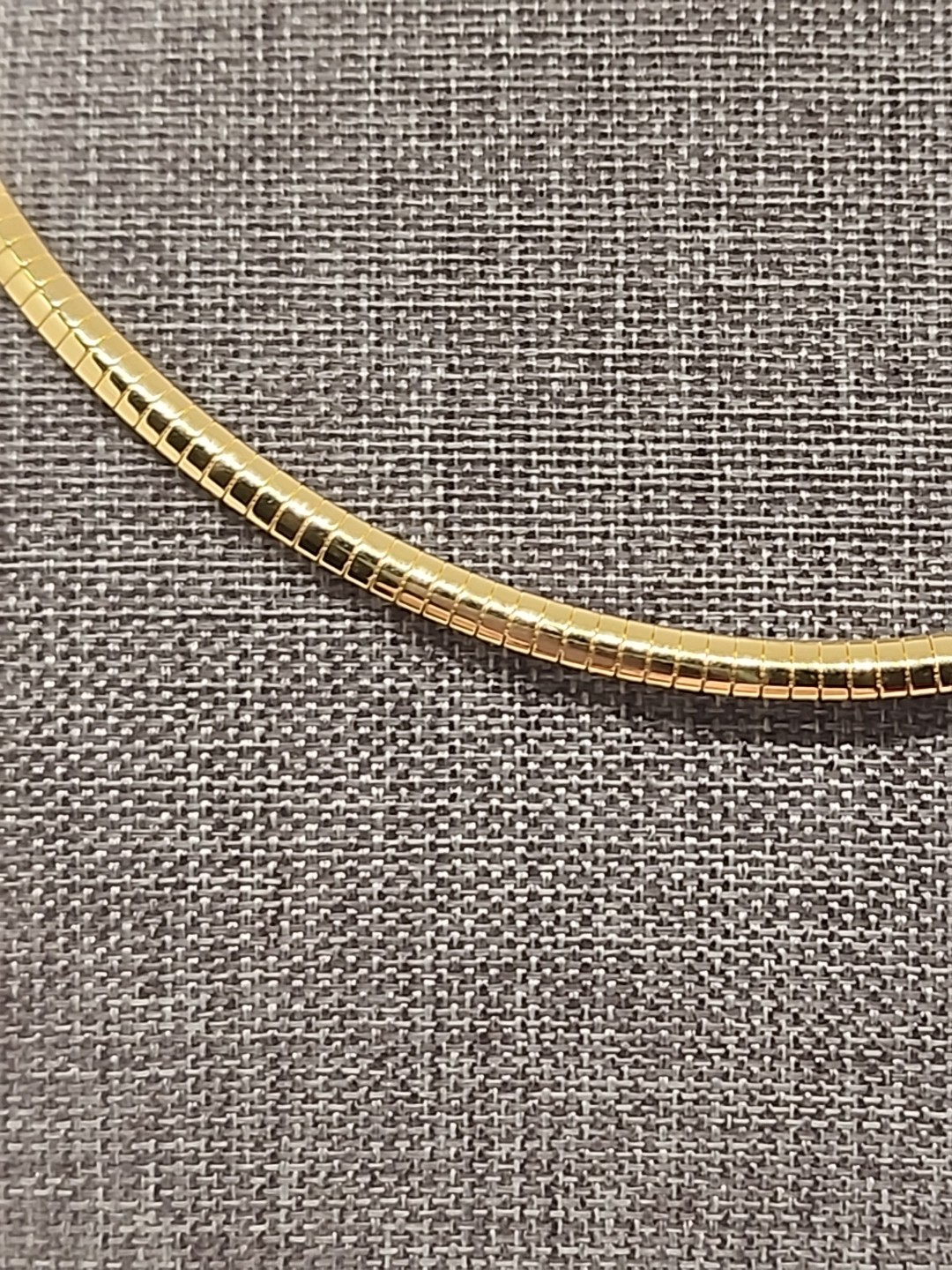 Moda 18k Yellow Gold Plated Bronze 4mm Omega 18″ Necklace JTV Italy BEC368-18