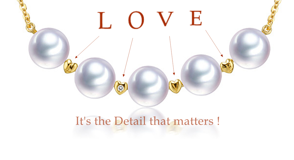 7.5- 8mm Japanese Akoya Pearl Necklace white 18K Gold diamond w/ extension June
