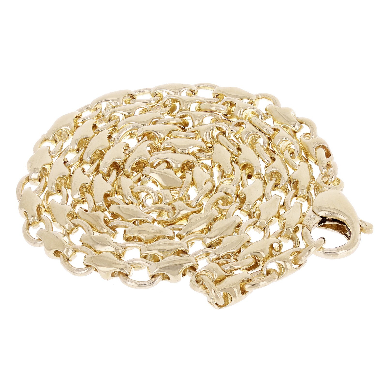 10k Yellow Gold Solid Handmade Fashion Link Necklace 4mm 28″ 32.9 grams