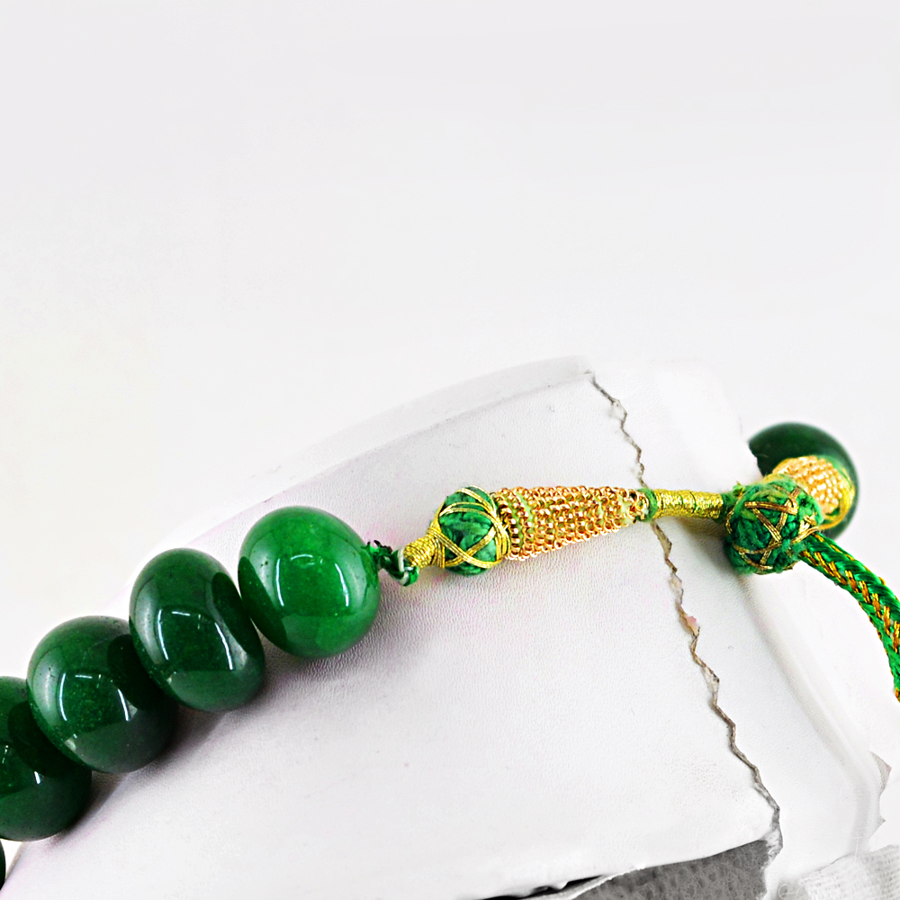 1118.50 CTS EARTH MINED ENHANCED EMERALD ROUND SHAPE HUGE BEADS NECKLACE (DG)