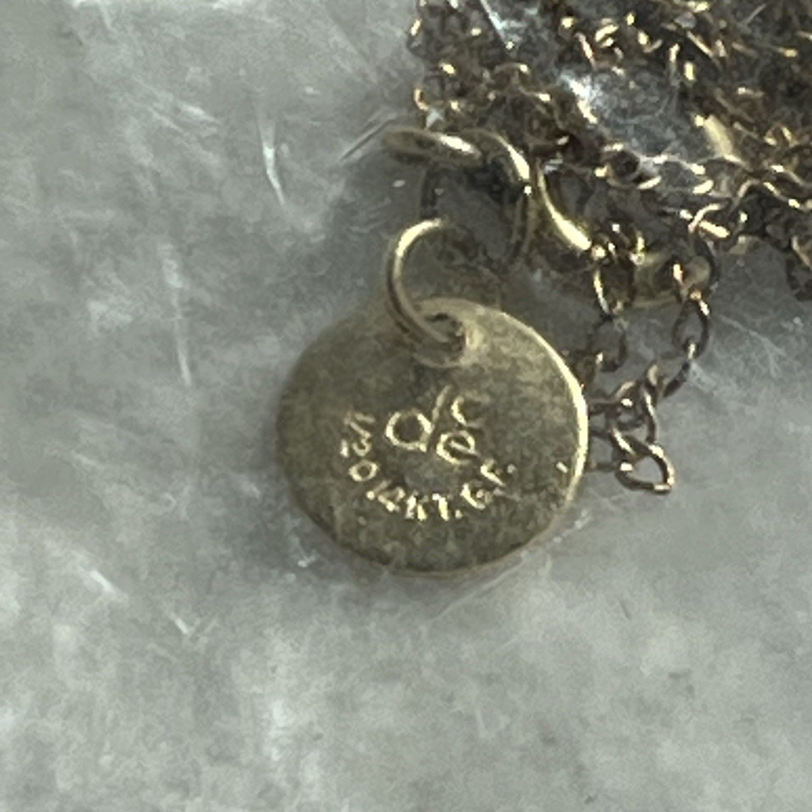 14k Gold Filled Round Locket and 18in Chain Spring Ring Adult or Child