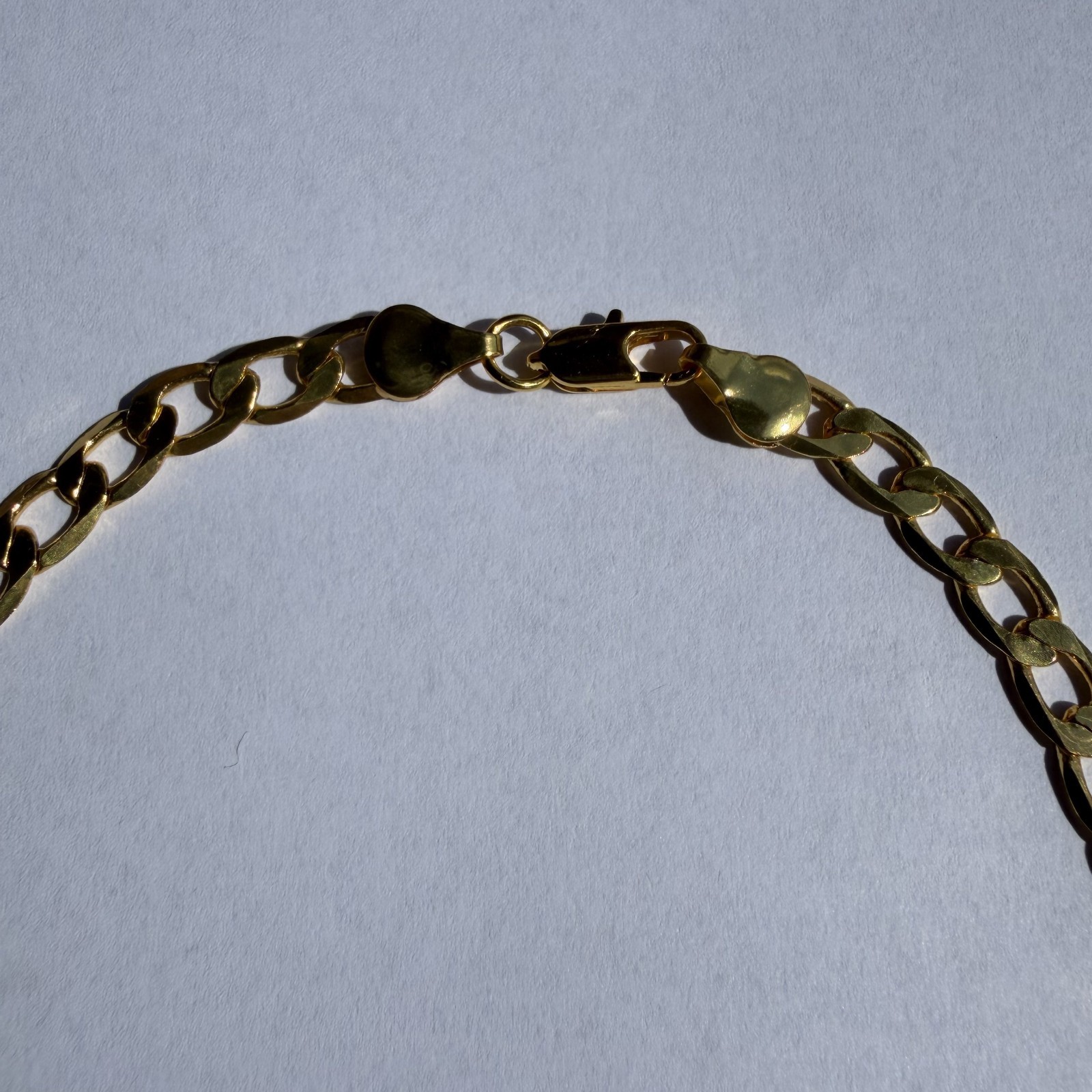 18K Gold Filled Flat Curb Link Chain Necklace 20″ Unisex Classic Layering Chain