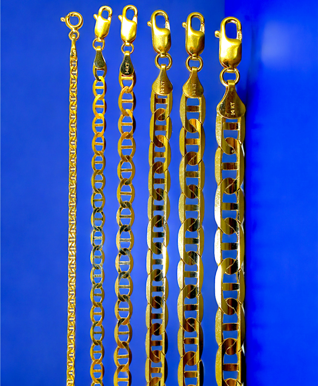 10K Yellow Gold SOLID Anchor Mariner Necklace Bracelet Chain Link 3mm-6mm 7″-30″