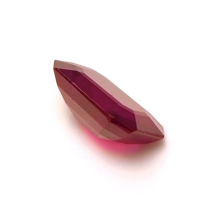 Burma (Myanmar) Emerald Cut Red Ruby 18K Yellow Gold Pendant 0.52CT