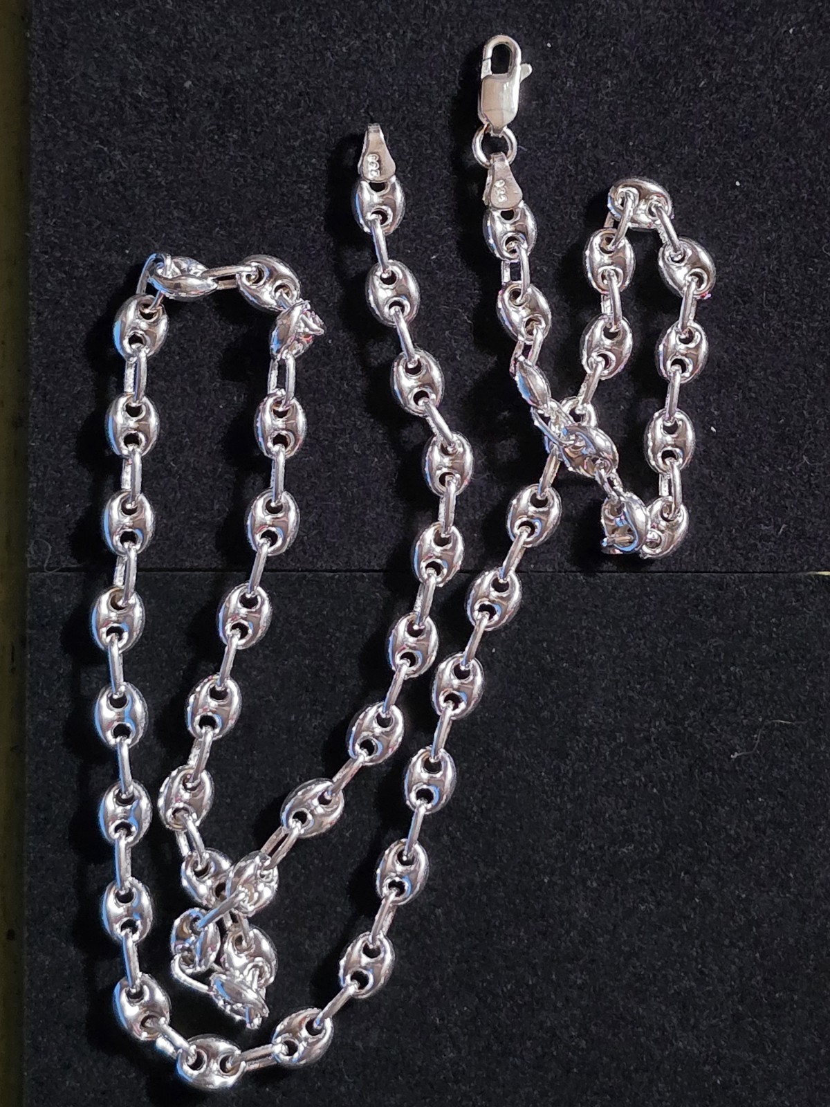 925 SS 6MM 22″ Puffed Mariner Necklace