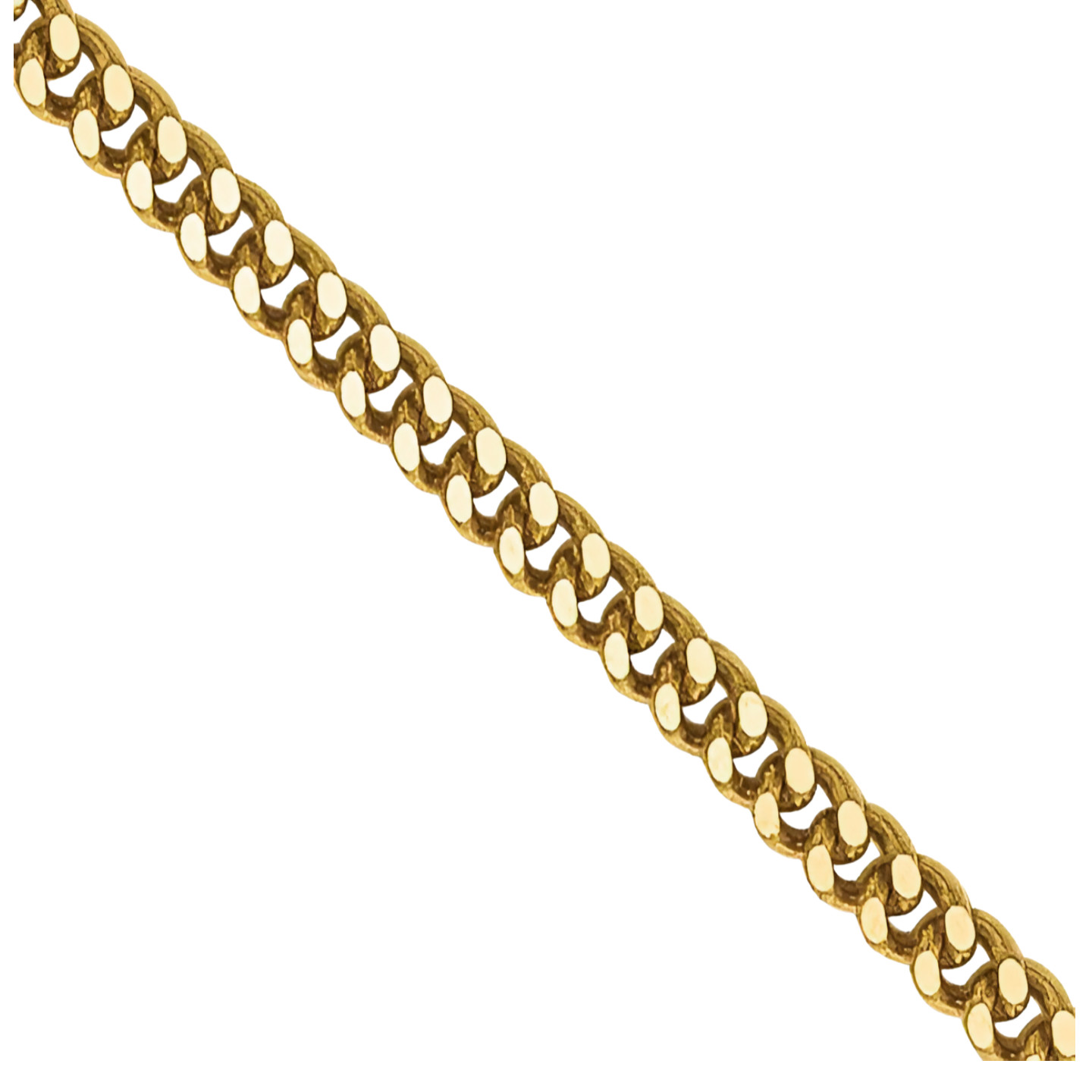 14K Solid Yellow Gold 1.4mm Dainty Curb Chain Necklace Polished