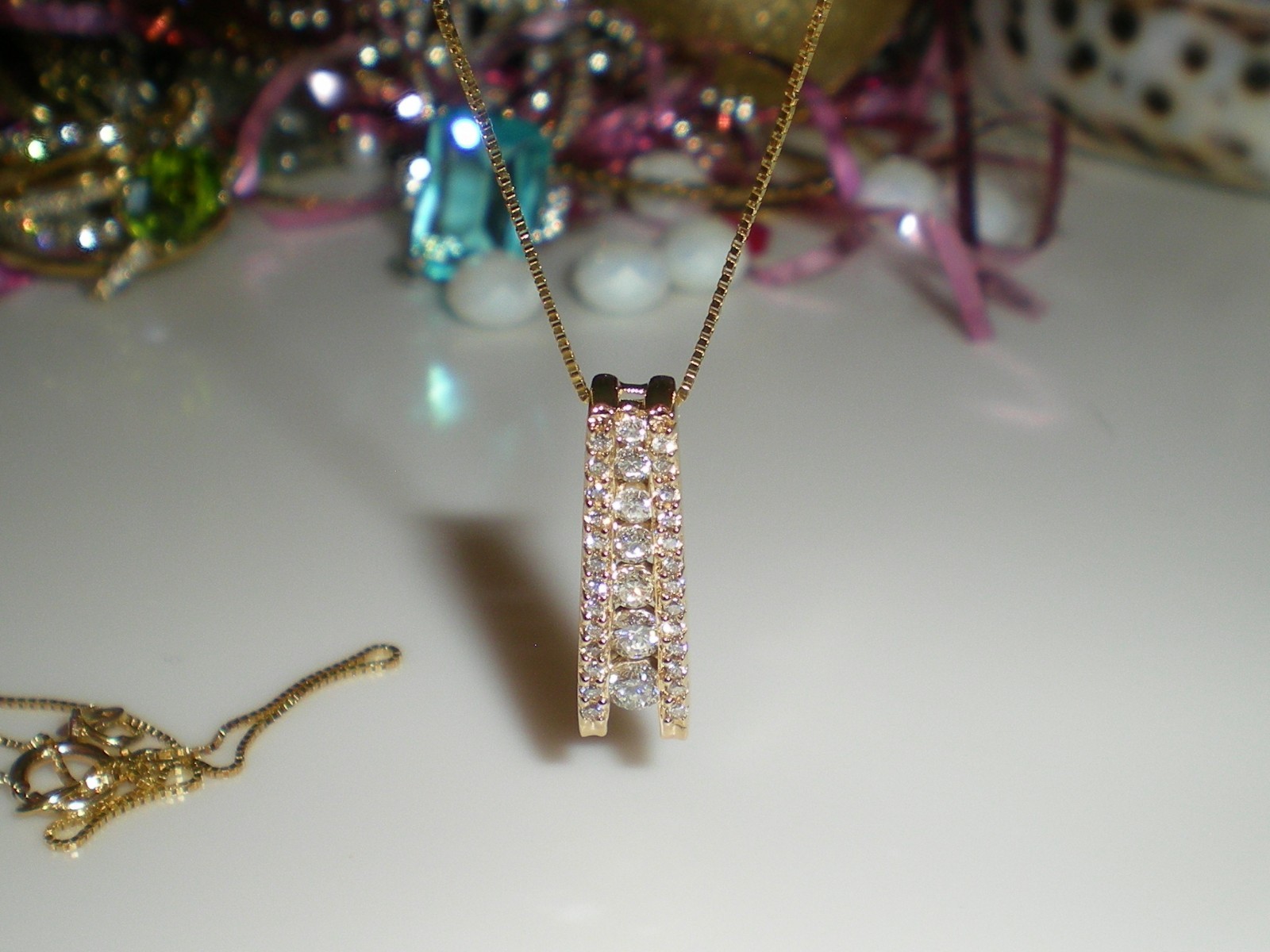 KAY Jeweler 14K YG 1/2ct LOVE’S JOURNEY Diamond Necklace 💎 VERY SPARKLY 💎