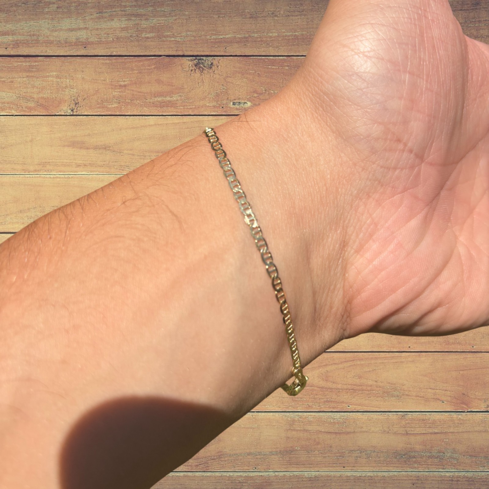 2.5mm Mariner Bracelet – Real Solid 925 Sterling Silver Or 14k Gold Vermeil
