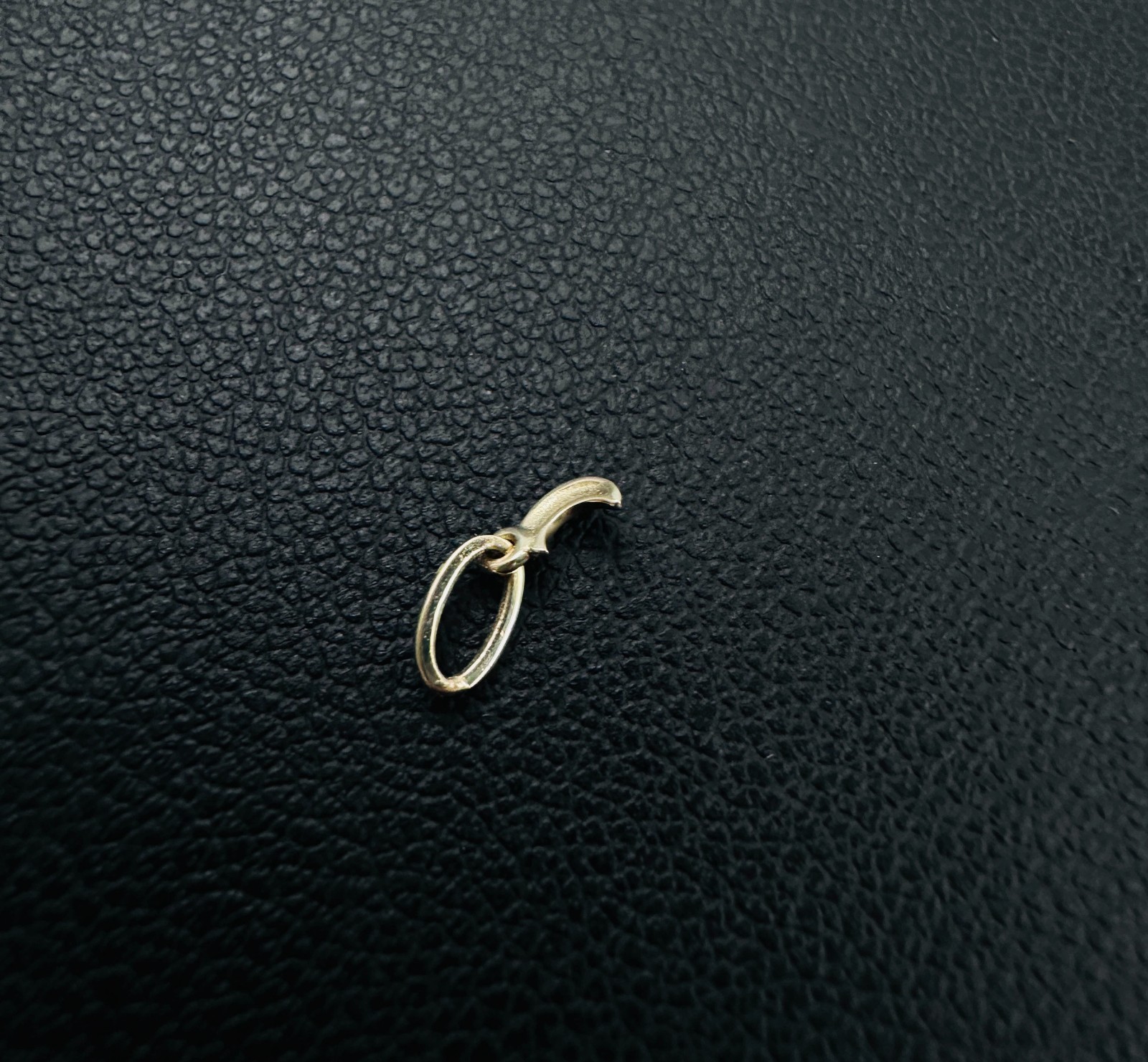 14K Solid Yellow Gold 3mm Teeny Tiny – Very Small Beveled Moon Charm Pendant