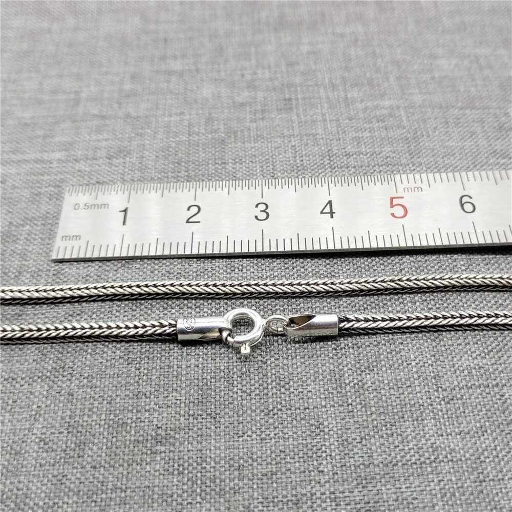 925 Sterling Silver Bali Wheat Chain Necklace 2mm 16 18 20 22 24 26 28 30 32”