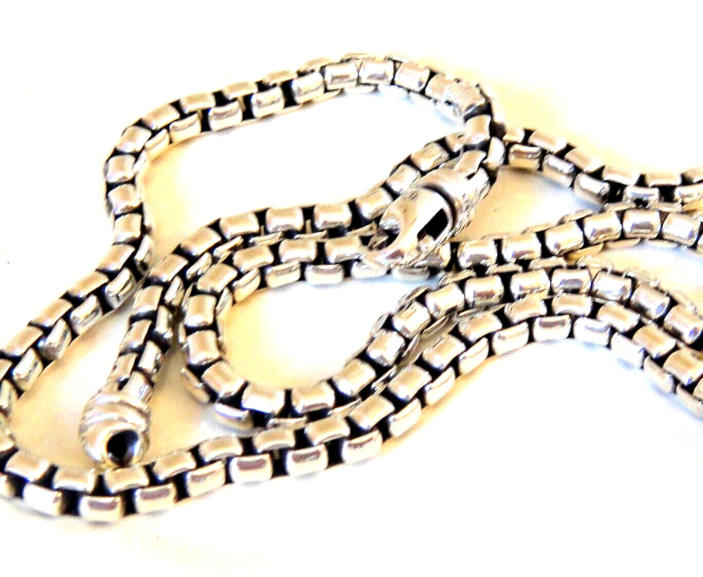 DAVID YURMAN SILVER BOX CHAIN LINK NECKLACE