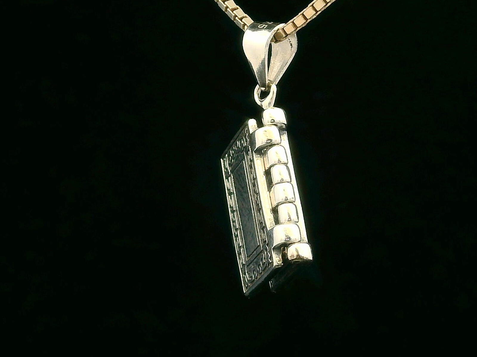 925 Sterling Silver Bible Necklace with The Lord’s Prayer