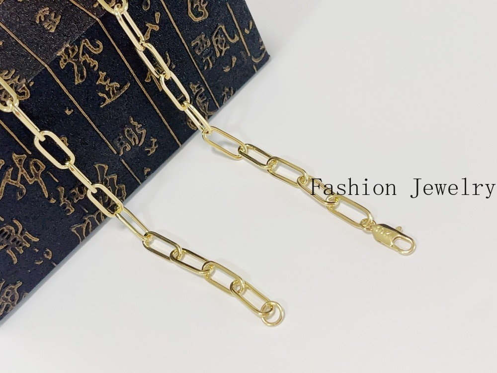 Real Genuine 10K Solid Yellow Gold Paperclip Chain Necklace 26inch 9mm
