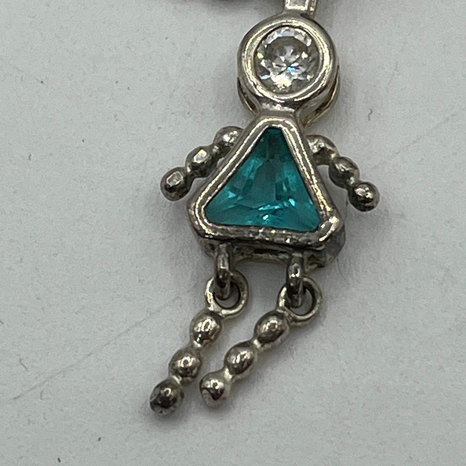 Silver 925 Ball Bead Chain Birthstone Kids Charm Pendants Aug Feb. Dec Necklace