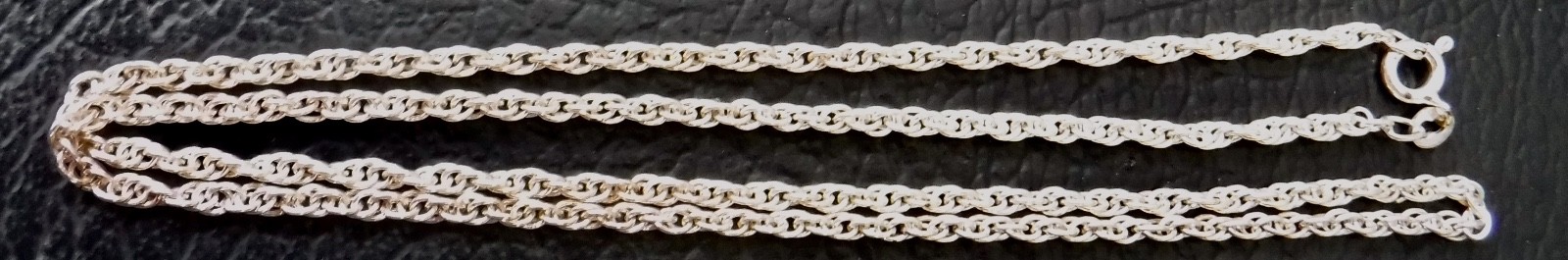925 Silver Spiga/Wheat Chain Necklace 20”x2mm Italy 6.8g Tested