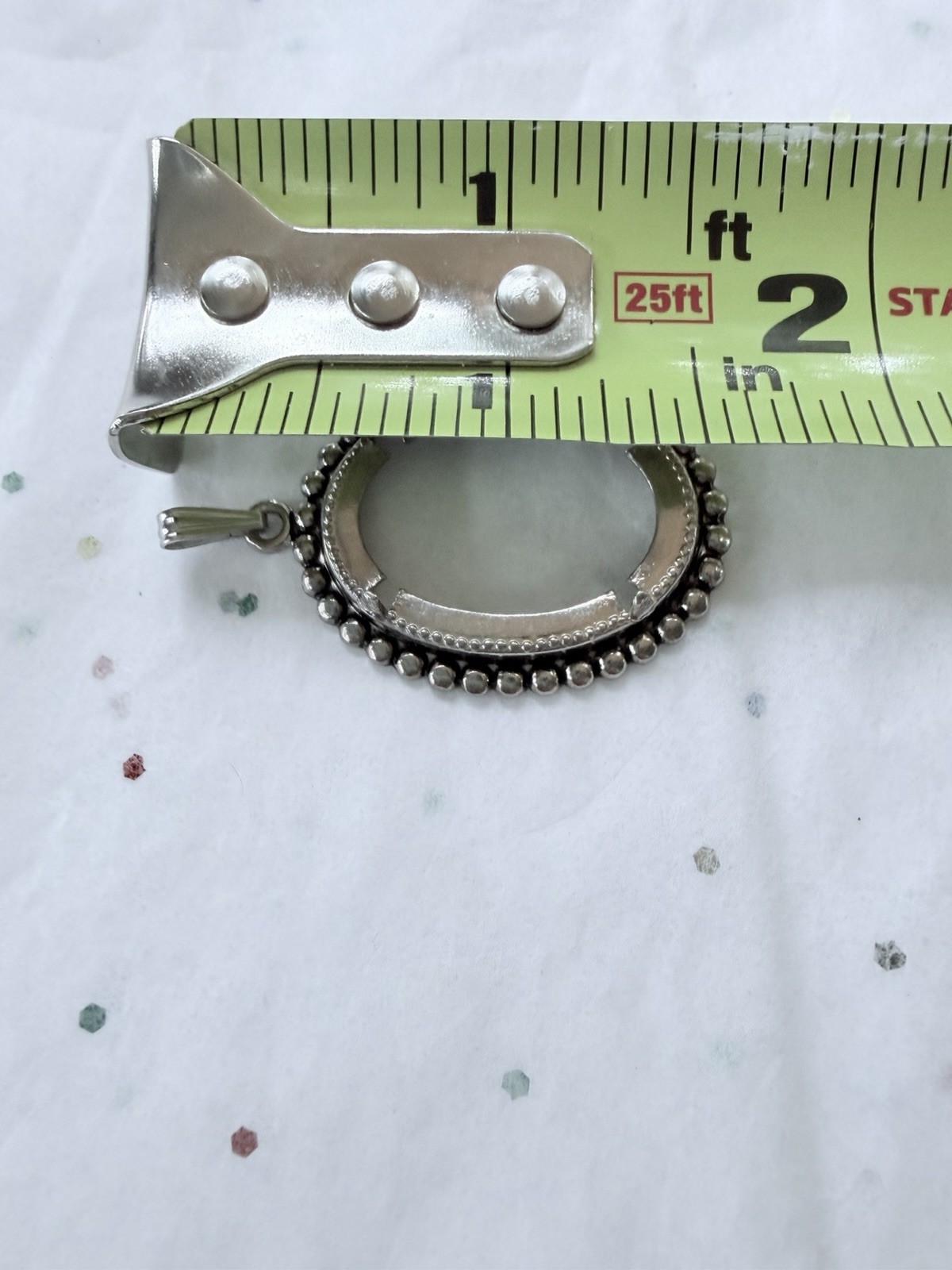 Sterling Silver Oval Cabochon Prong Pendant Mounting